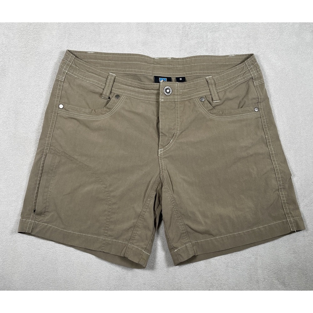 KUHL Womens Splash 6 Short Khaki Tan Stretch Outdoor Hiking Cargo Shorts Size 8